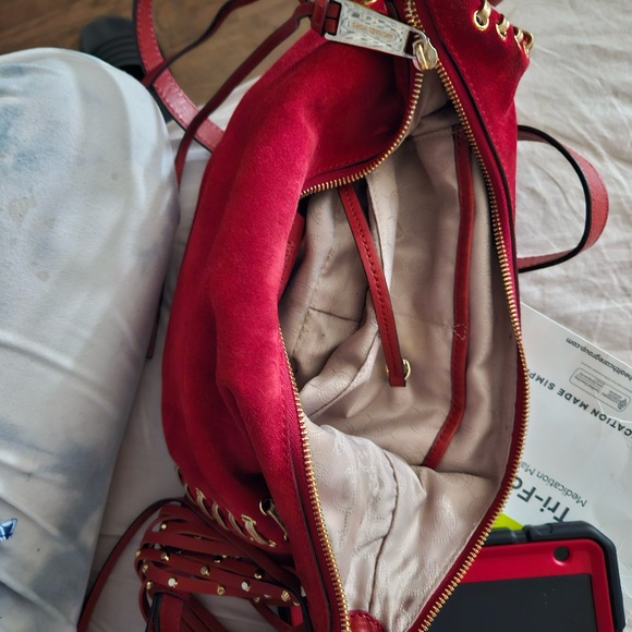 Michael Kors red suede leather purse! - Picture 15 of 15